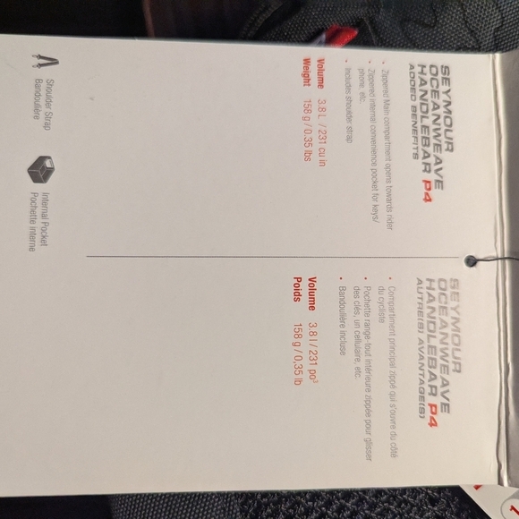 Axiom  Cycling Gear Seymour Oceanweave P4 Bicycle Handlebar Bag NWT - Picture 6 of 10